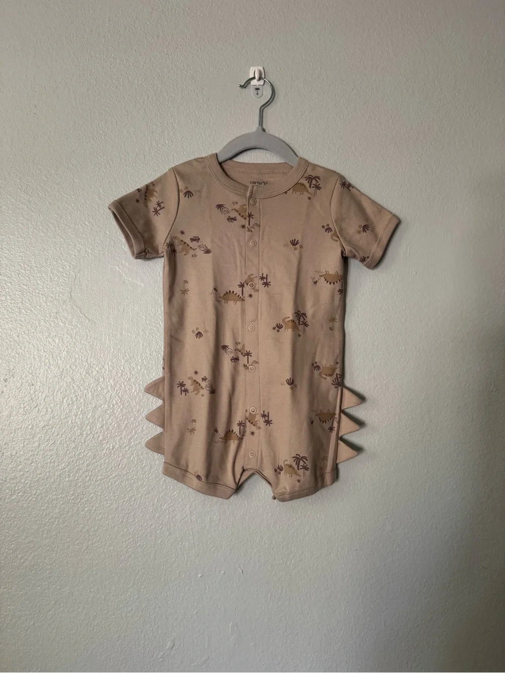 Carter's Baby Boy 18M Romper Bundle - Dino Spike & Snail Print, NWT/NWOT